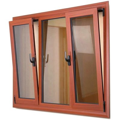 Sandalwood Tilt And Turn Aluminium Windows Flucarbon With Mosquito Net