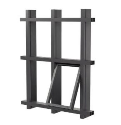Double Tempered Aluminium Glass Curtain Wall Anodizing Black Frame