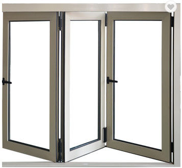 Leveling Opening Aluminum Folding Windows , Bifold Bay Window ISO14001